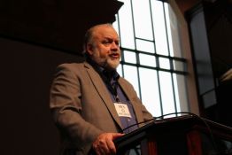 Gary Habermas, distinguished research professor and chair of the Department of Philosophy and Theology at Liberty University and visiting professor at Southern Evangelical Seminary, presenting on "Jesus' Resurrection for Skeptics," at the Southern Evangelical Seminary's 21st Annual National Conference on Christian Apologetics, Charlotte, N.C., Oct. 10, 2014. (Photo: The Christian Post/Napp Nazworth)
